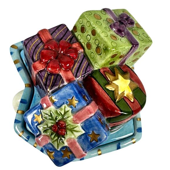 Fitz and Floyd Frosty Folks Snowman Candy Dish Sugar Bowl Trinket Dish-Excellent - Picture 5 of 8